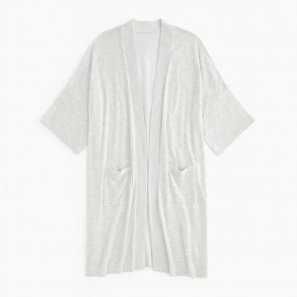 Chico’s Light Heather Gray Open Front Cardigan – Soft Everyday Layer, Size 1 (M) - Picture 1 of 9